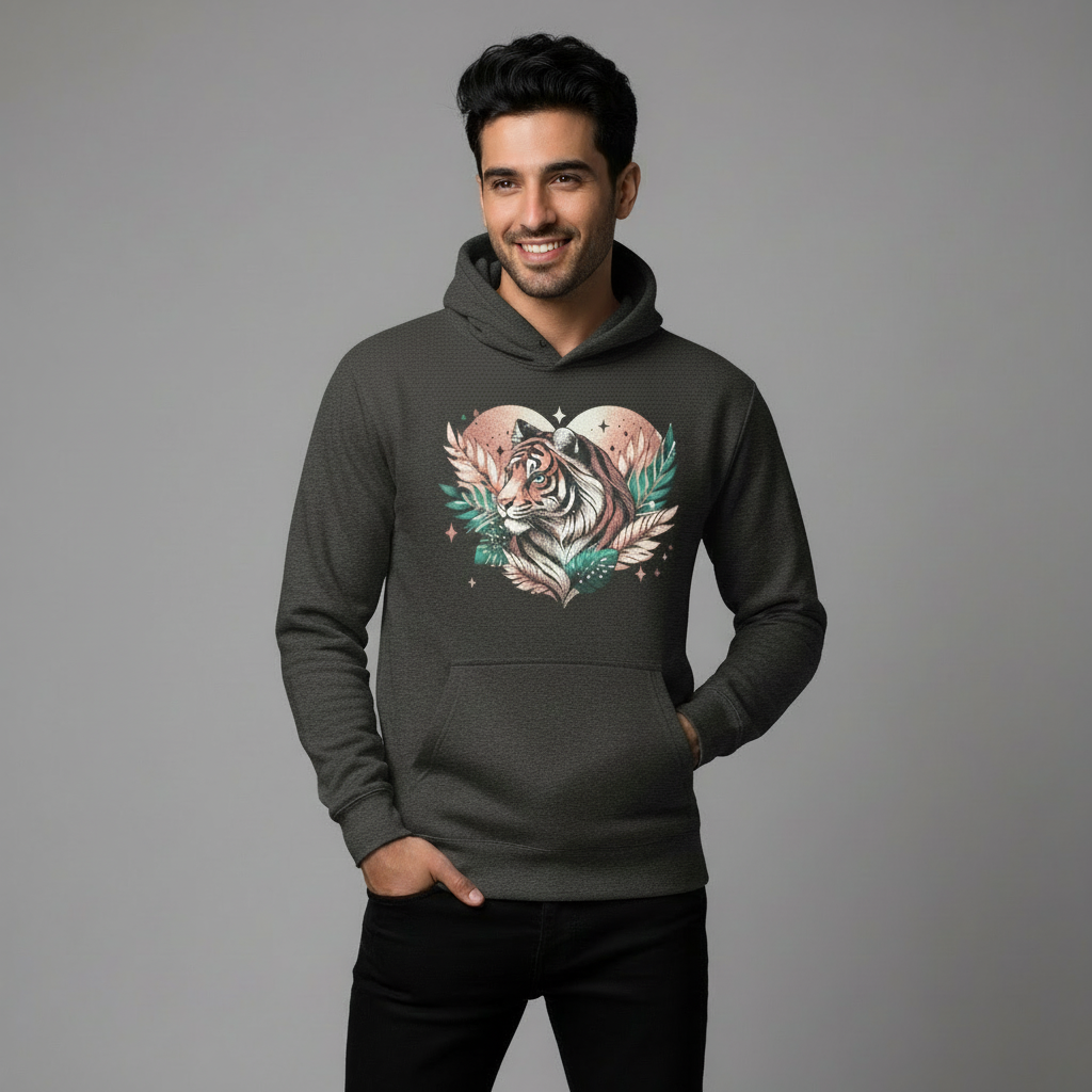 Tiger Pixel Heart Hoodie🐾🐅