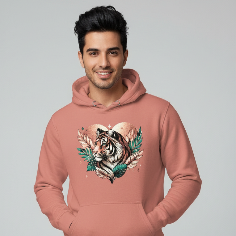 Tiger Pixel Heart Hoodie🐾🐅