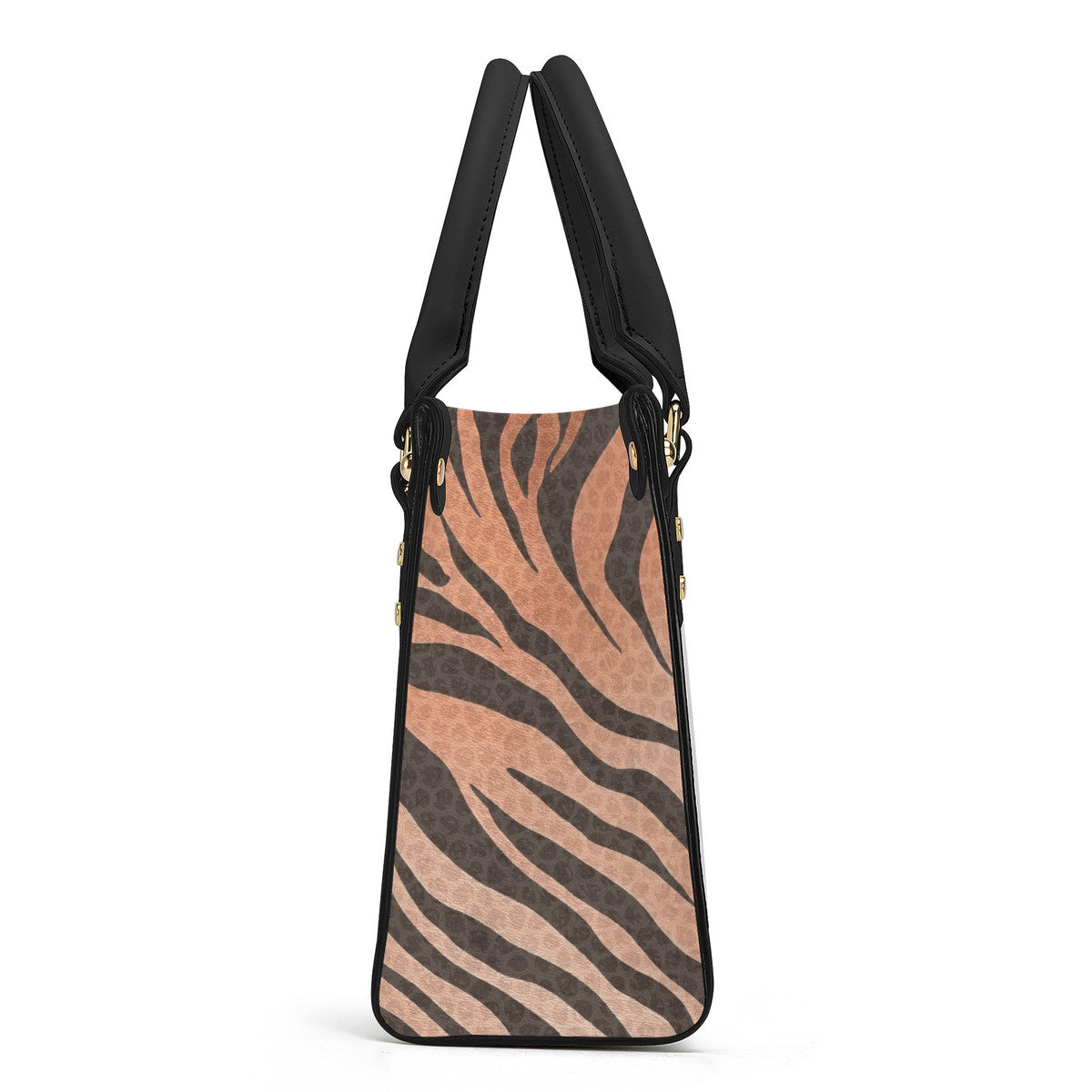 Tiger Stripes & Dots Luxury Tote - Black