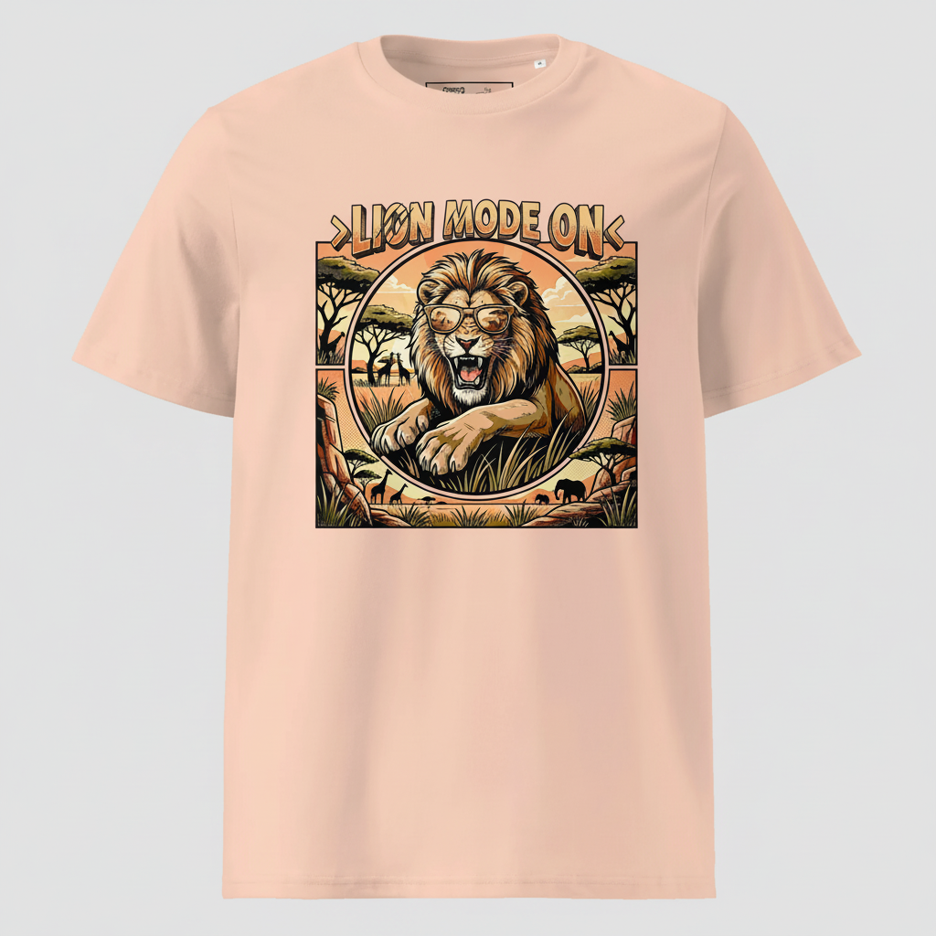 Lion Mode ON Organic Cotton T-Shirt 🦁✨