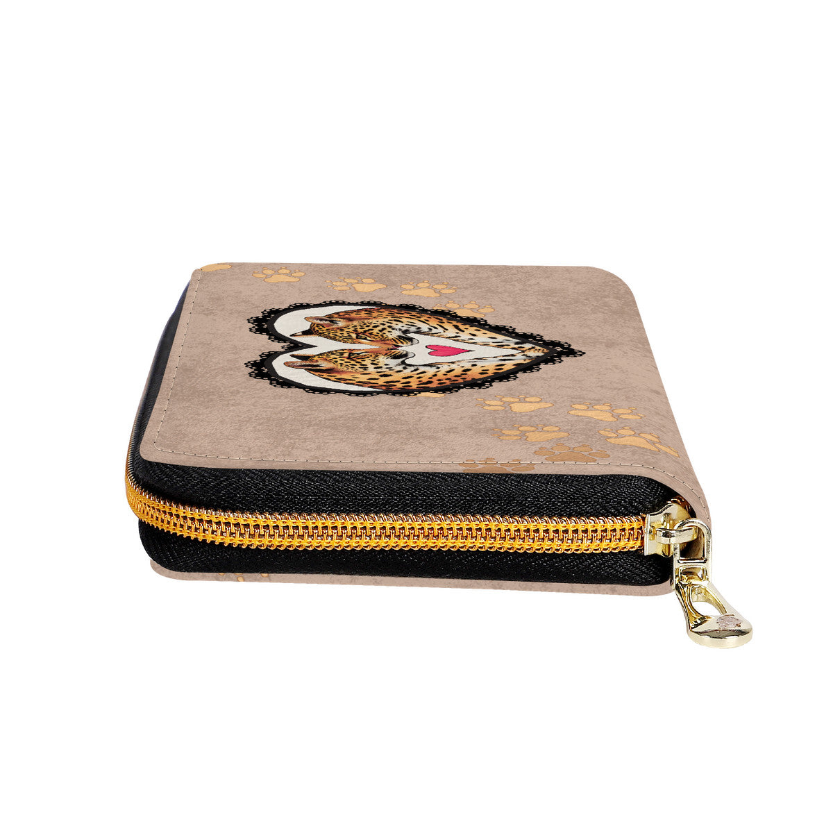 Jaguar Heart Tracks Zipper Purse Clutch Bag🐆❤️🐾