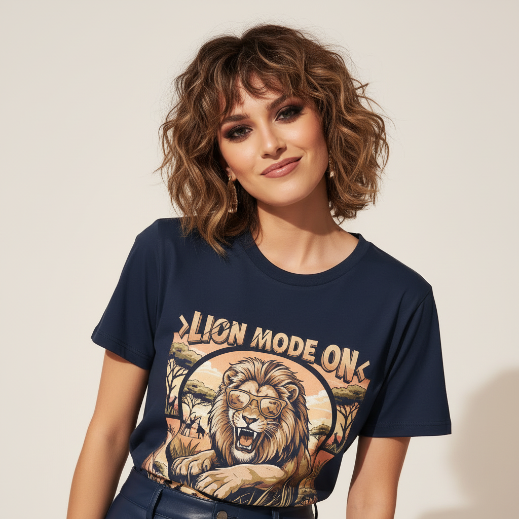 Lion Mode ON Organic Cotton T-Shirt 🦁✨