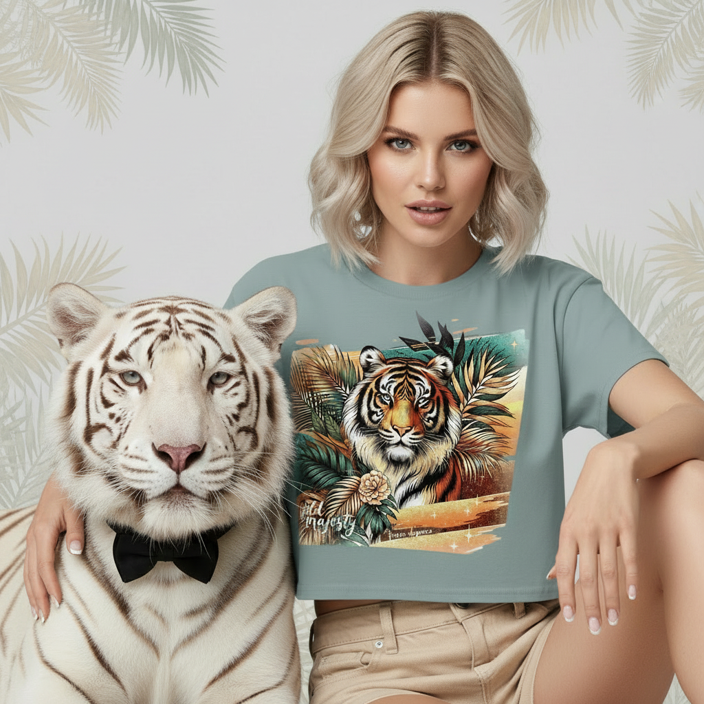 Wild Majesty Tiger Crop Top 👑🐅